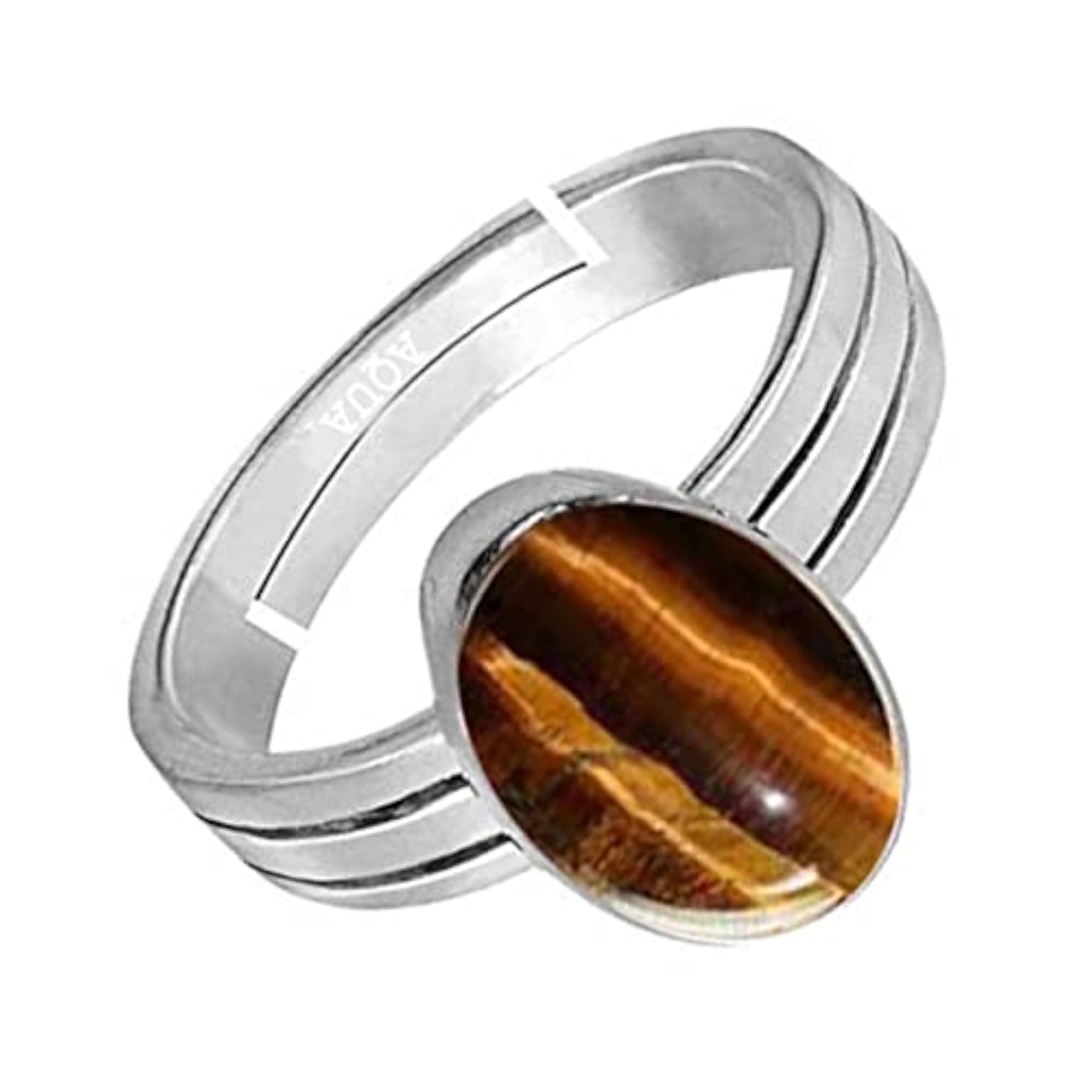Tiger Eye Adjustable Ring for Men in 925 Sterling Silver
